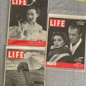Lot of 3 1942, 1946, 1950 LIFE Magazine Collection -Super Nice Condition
